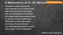 Alfred Lord Tennyson - In Memoriam A. H. H.: 39. Old warder of these buried bones