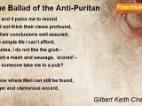 Gilbert Keith Chesterton - The Ballad of the Anti-Puritan