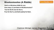Clarence Michael James Stanislaus Dennis - Wooloomooloo (A Riddle)