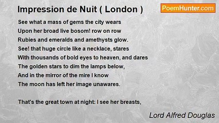 Lord Alfred Douglas - Impression de Nuit ( London )