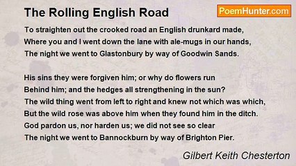 Gilbert Keith Chesterton - The Rolling English Road