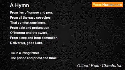 Gilbert Keith Chesterton - A Hymn