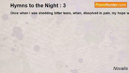 Novalis - Hymns to the Night : 3