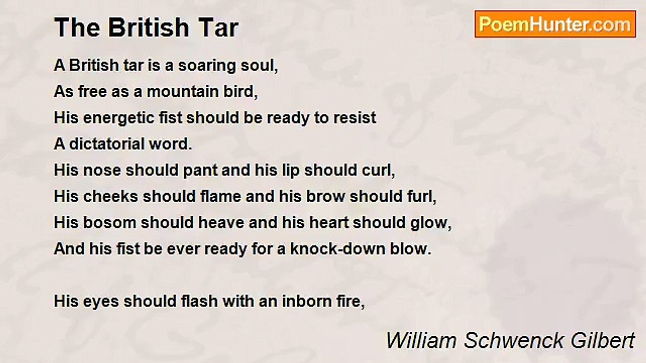 William Schwenck Gilbert - The British Tar