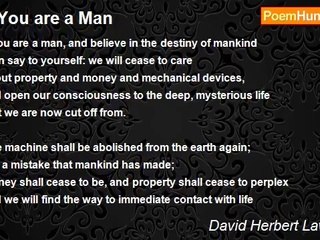 David Herbert Lawrence - If You are a Man
