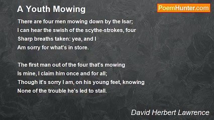 David Herbert Lawrence - A Youth Mowing