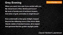 David Herbert Lawrence - Grey Evening