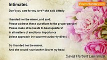 David Herbert Lawrence - Intimates