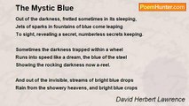 David Herbert Lawrence - The Mystic Blue