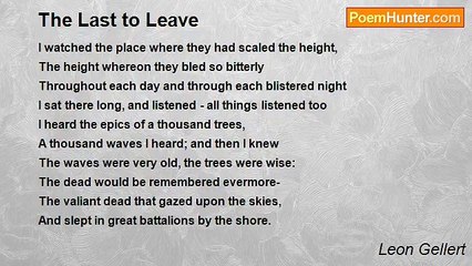 Leon Gellert - The Last to Leave