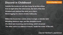 David Herbert Lawrence - Discord in Childhood