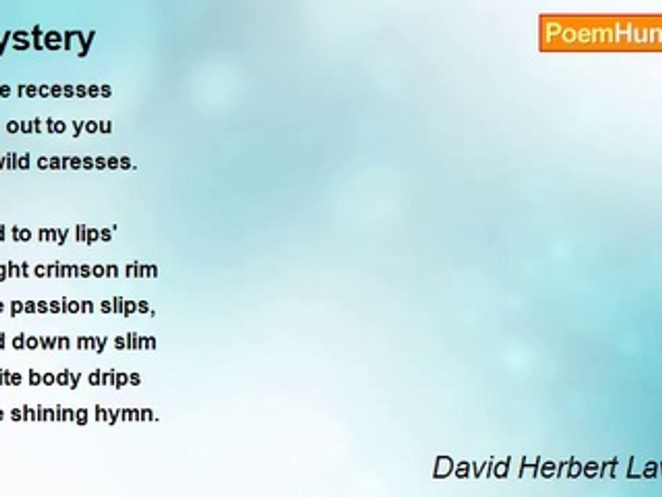 David Herbert Lawrence - Mystery