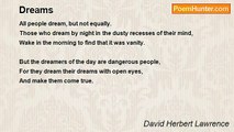 David Herbert Lawrence - Dreams