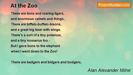Alan Alexander Milne - At the Zoo