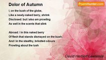 David Herbert Lawrence - Dolor of Autumn