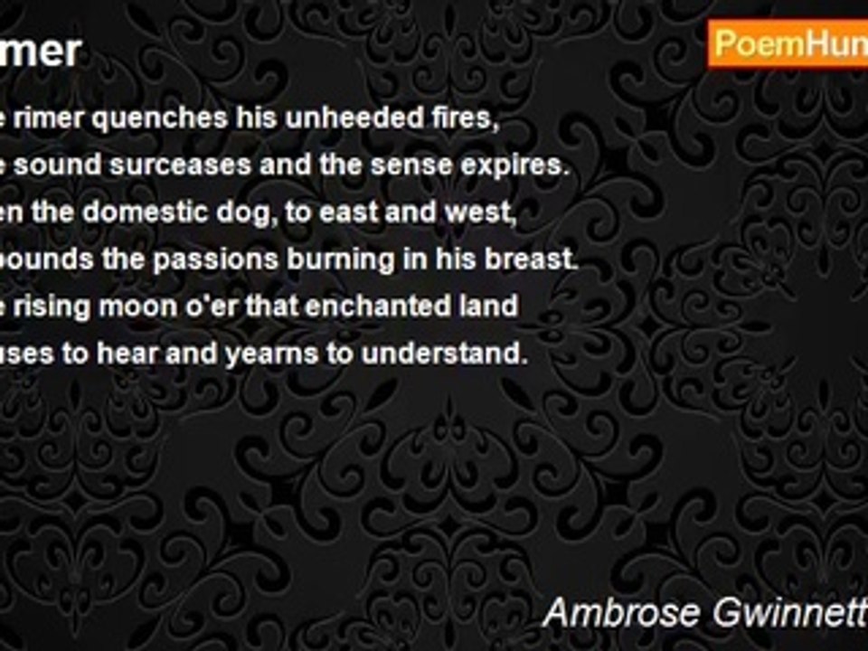Ambrose Gwinnett Bierce - Rimer