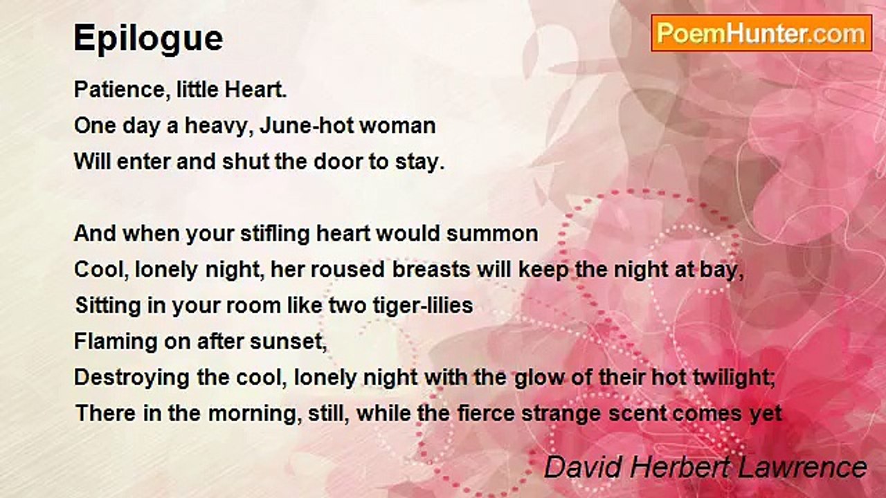 David Herbert Lawrence - Epilogue
