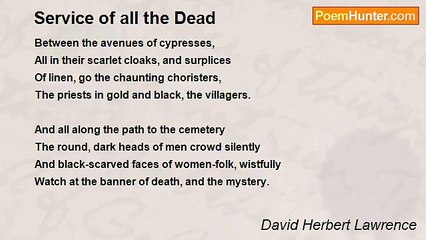 David Herbert Lawrence - Service of all the Dead