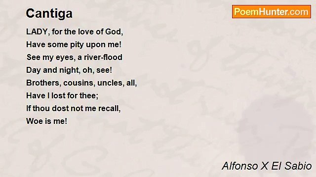 Alfonso X El Sabio - Cantiga