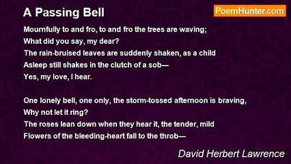 David Herbert Lawrence - A Passing Bell