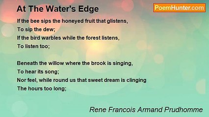 Rene Francois Armand Prudhomme - At The Water's Edge