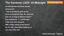 Rabindranath Tagore - The Gardener LXXV: At Midnight