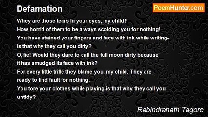 Rabindranath Tagore - Defamation