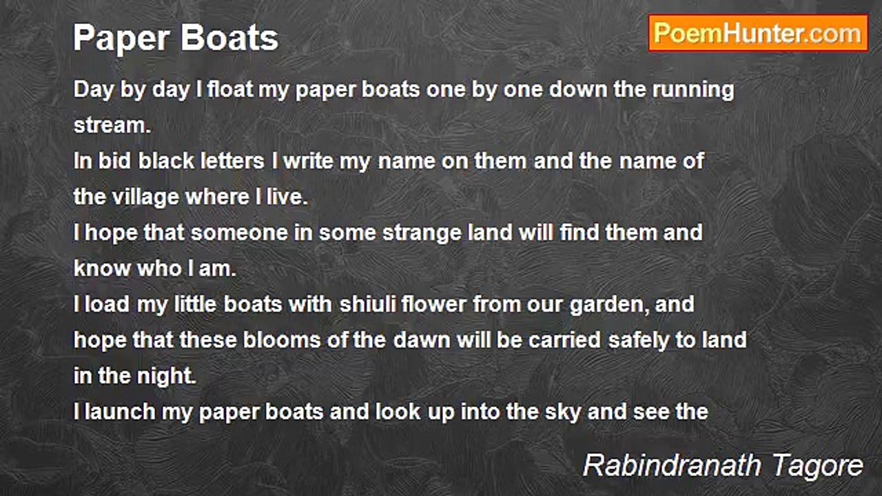 Rabindranath Tagore - Paper Boats
