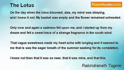 Rabindranath Tagore - The Lotus