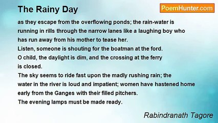 Rabindranath Tagore - The Rainy Day