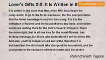 Rabindranath Tagore - Lover's Gifts XIX: It Is Written in the Book