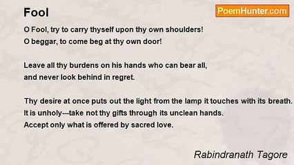 Rabindranath Tagore - Fool