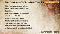 Rabindranath Tagore - The Gardener XVIII: When Two Sisters
