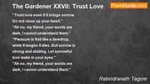 Rabindranath Tagore - The Gardener XXVII: Trust Love