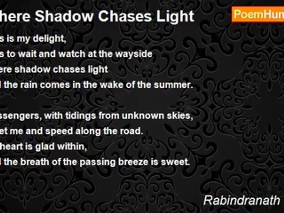 Rabindranath Tagore - Where Shadow Chases Light