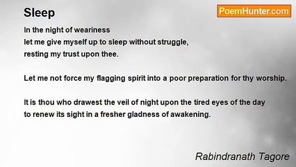 Rabindranath Tagore - Sleep