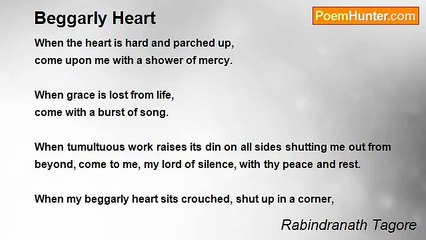 Rabindranath Tagore - Beggarly Heart