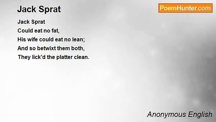 Anonymous English - Jack Sprat