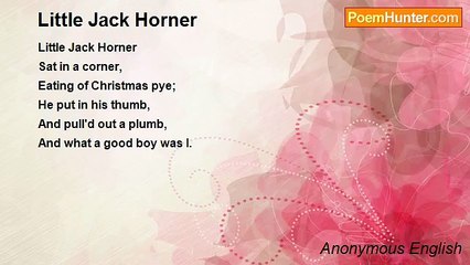 Anonymous English - Little Jack Horner
