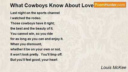 Louis McKee - What Cowboys Know About Love