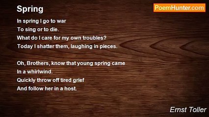 Ernst Toller - Spring