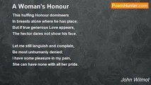 John Wilmot - A Woman's Honour