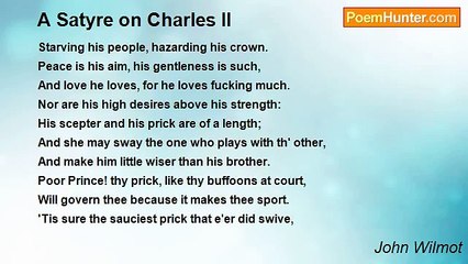 John Wilmot - A Satyre on Charles II
