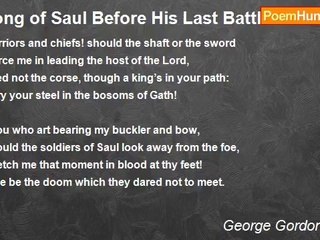 George Gordon Byron - Song of Saul Before His Last Battle