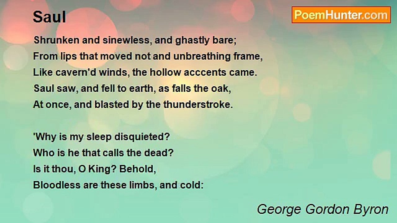 George Gordon Byron - Saul