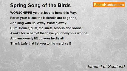 James I of Scotland - Spring Song of the Birds