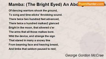 George Gordon McCrae - Mamba: (The Bright Eyed) An Aboriginal Reminiscence