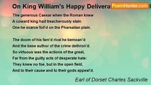Earl of Dorset Charles Sackville - On King William's Happy Deliverance from the Intended Assassination