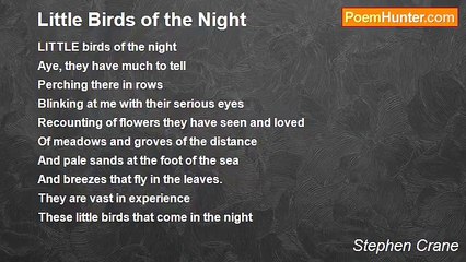 Download Video: Stephen Crane - Little Birds of the Night