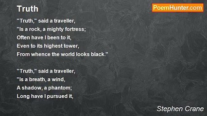 Stephen Crane - Truth